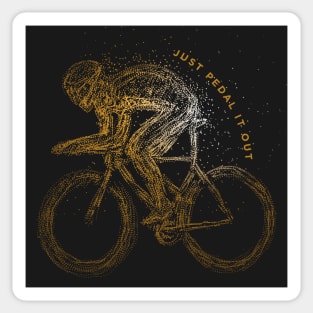 Bike shirt | Cyclist riding a bicycle - just pedal Sticker